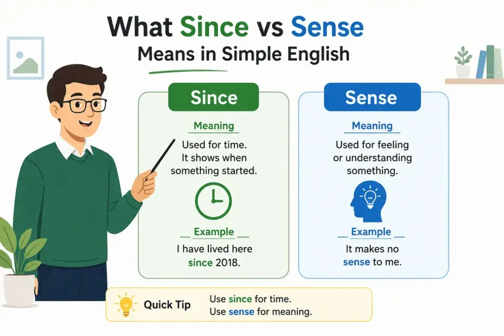 What Since vs Sense Means in Simple English