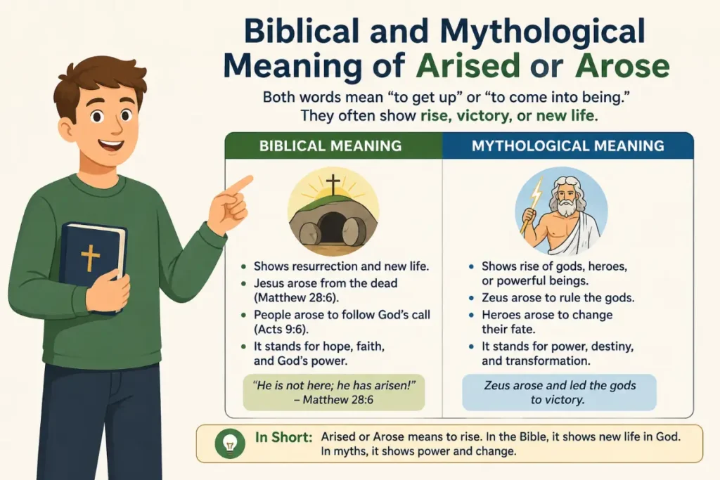 Biblical and Mythological Meaning of Arised or Arose