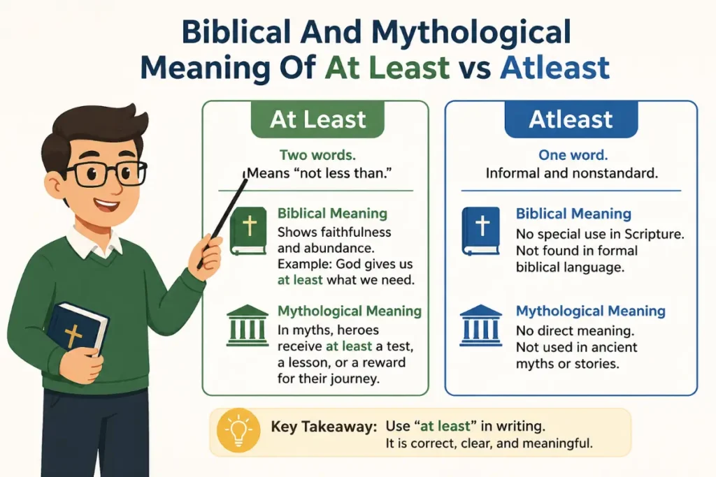 Biblical And Mythological Meaning Of At Least Vs Atleast