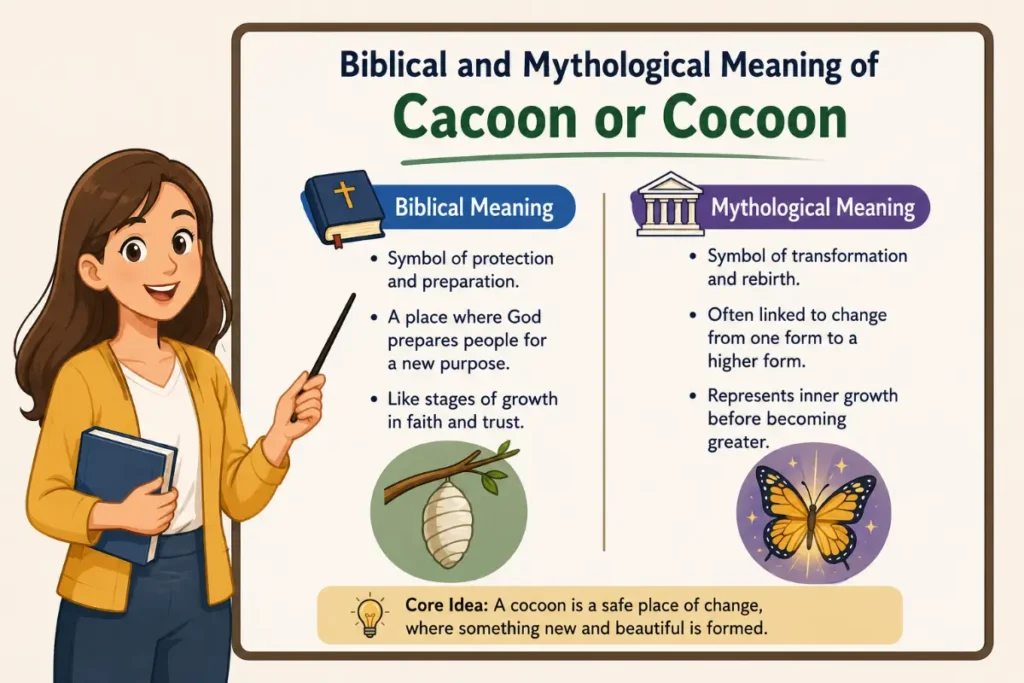 Biblical and Mythological Meaning of Cacoon or Cocoon.