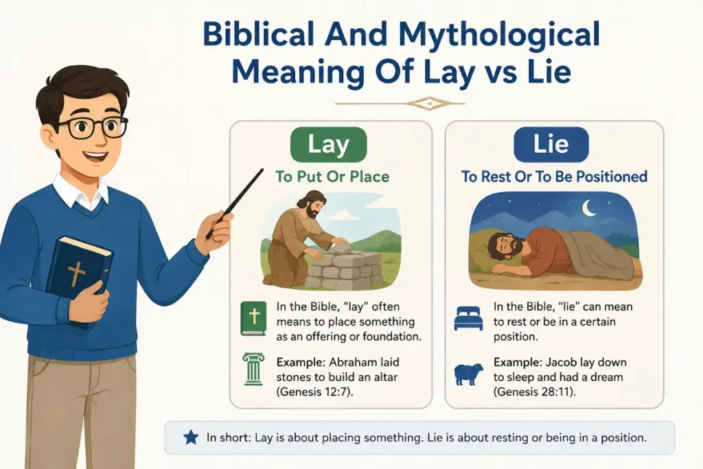 Biblical And Mythological Meaning Of Lay vs Lie