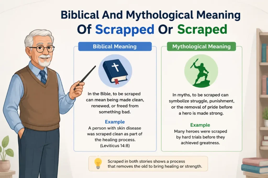 Biblical And Mythological Meaning Of Scrapped Or Scraped