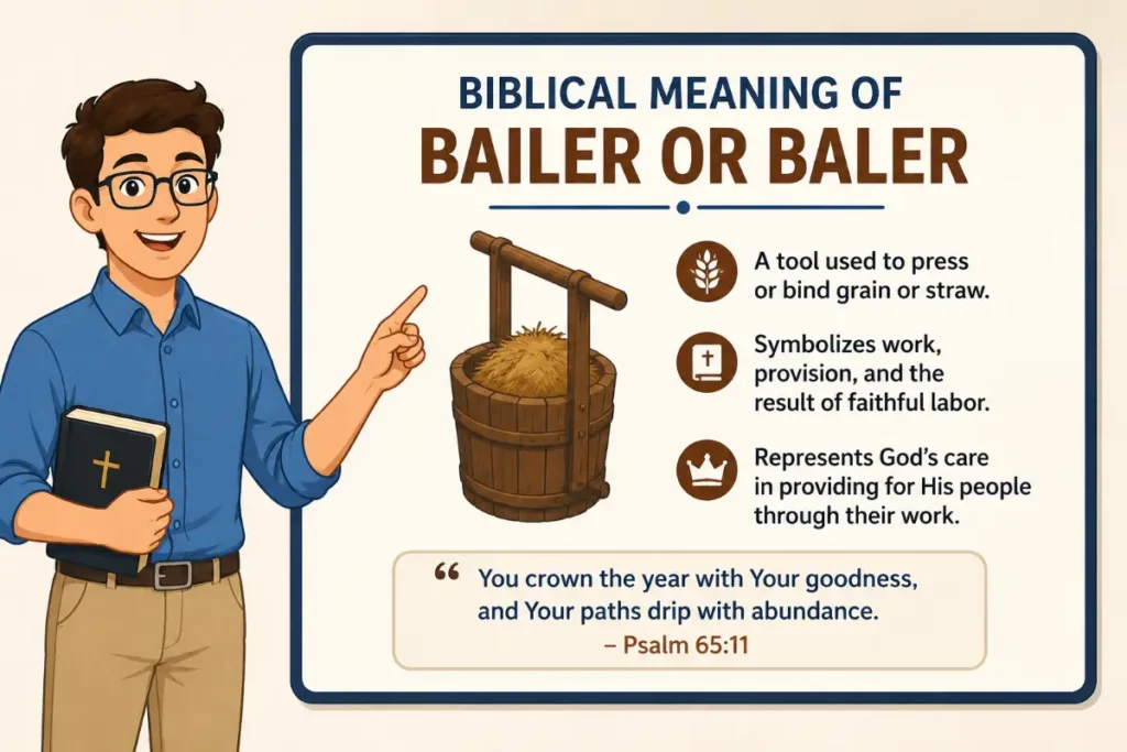 Biblical Meaning Of Bailer Or Baler.