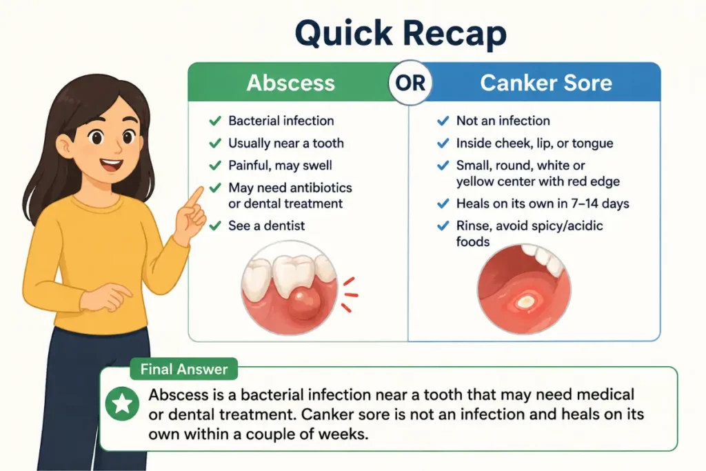 Final Answer About Abscess Or Canker Sore Quick Recap
