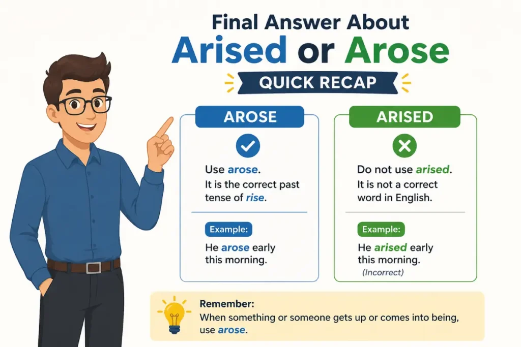Final Answer About Arised or Arose Quick Recap