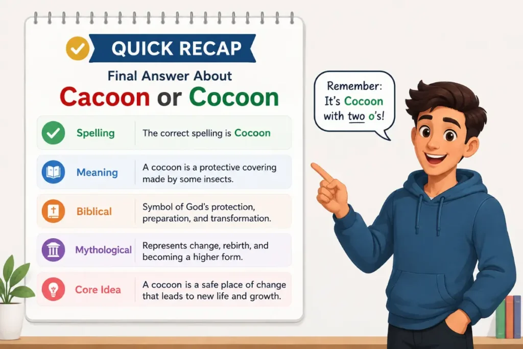 Final Answer About Cacoon or Cocoon Quick Recap.