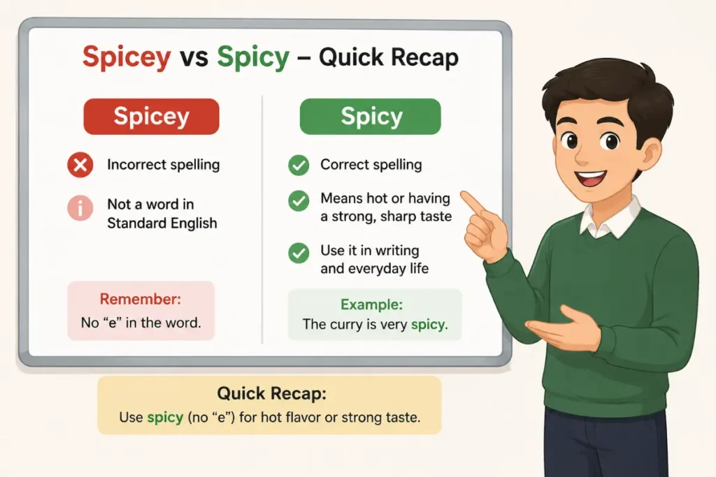 Final Answer About Spicey vs Spicy Quick Recap
