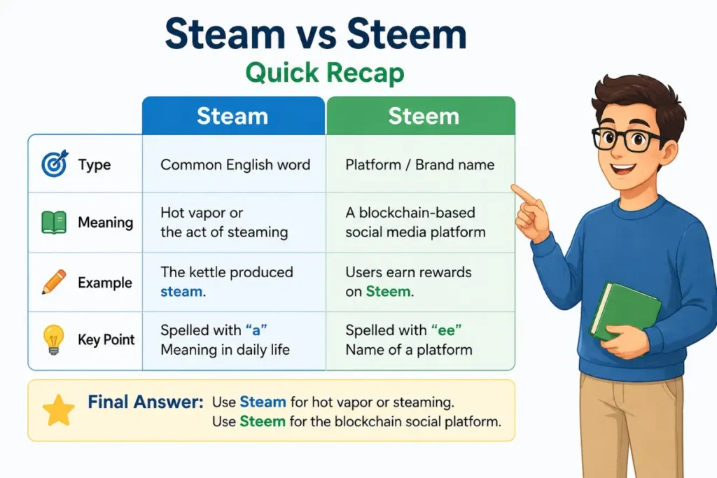 Final Answer About Steam vs Steem Quick Recap