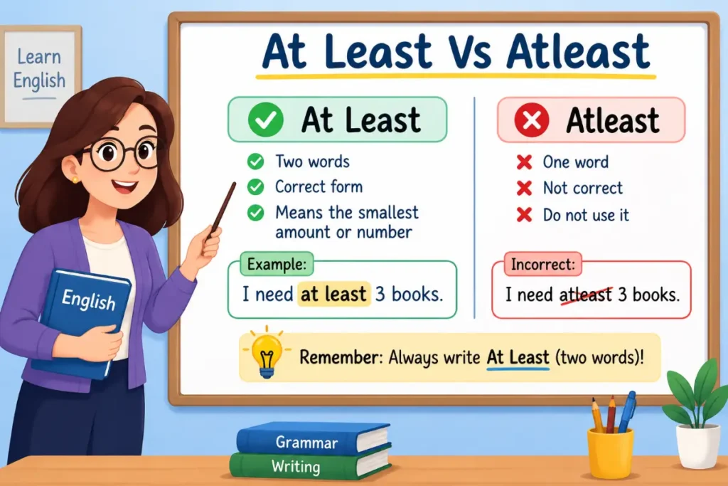 Final Teacher Explanation About At Least Vs Atleast