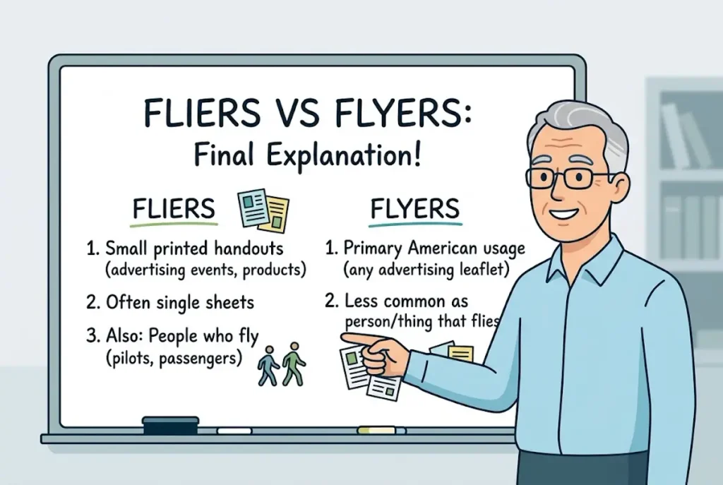Final Teacher Explanation about Fliers vs Flyers