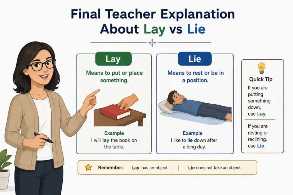Final Teacher Explanation About Lay vs Lie
