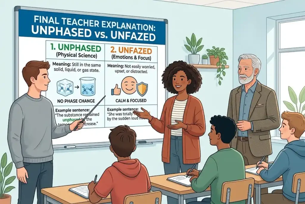 Final Teacher Explanation for Unphased or Unfazed
