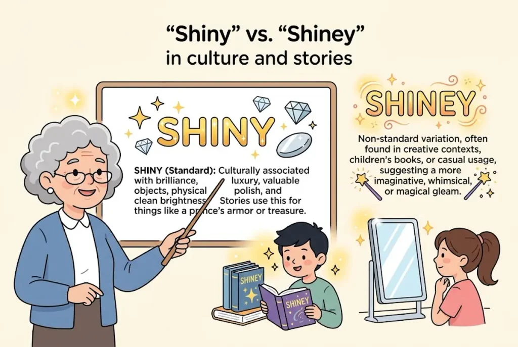 How Shiny vs Shiney Words Is Understood in Culture and Stories