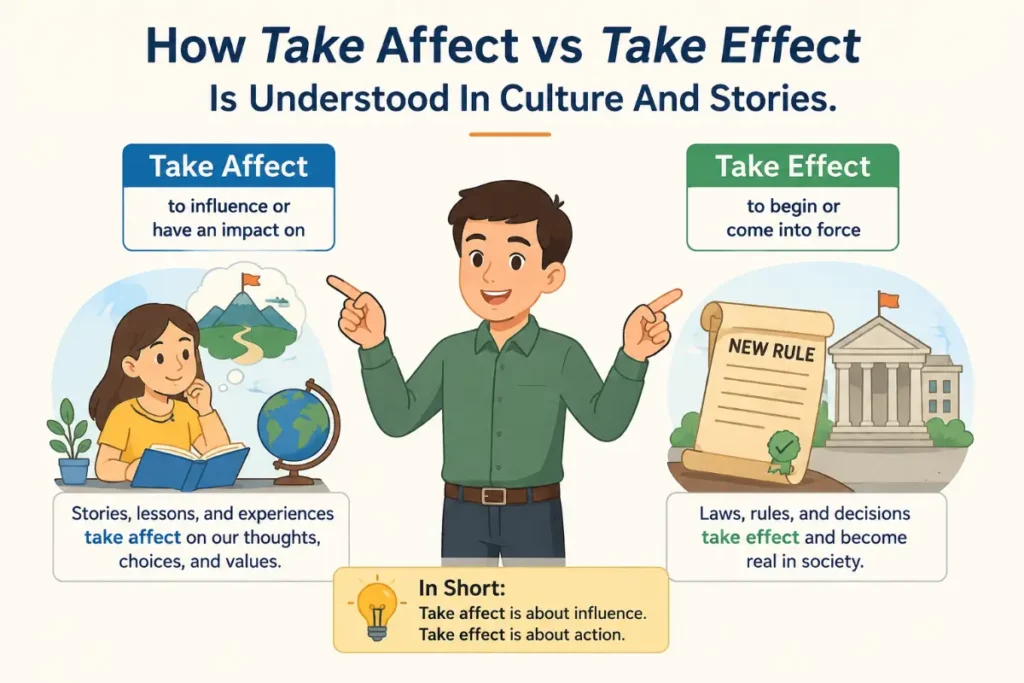 How Take Affect vs Take Effect Is Understood In Culture And Stories.