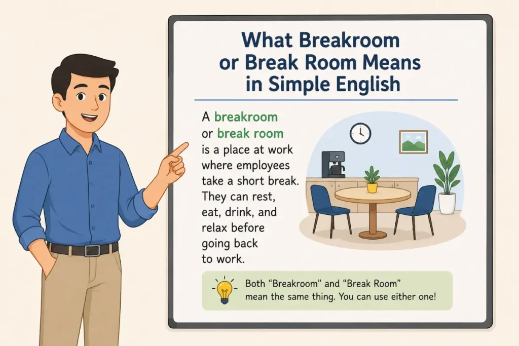 What Breakroom or Break Room Means in Simple English