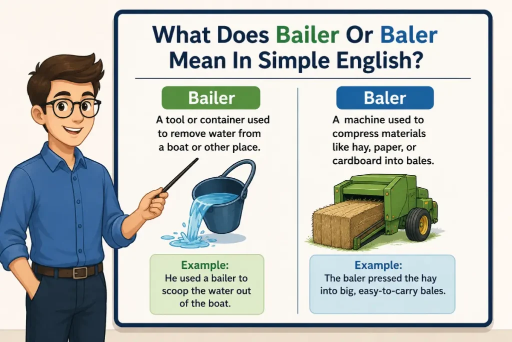 What Does Bailer Or Baler Mean In Simple English?