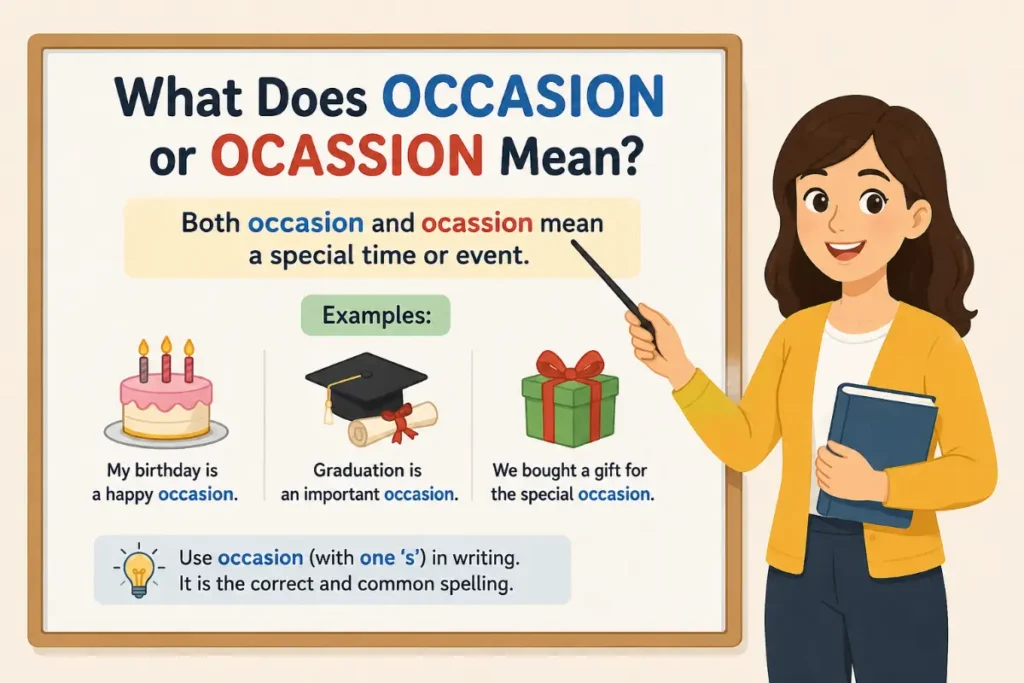 What Does Occasion or Ocassion Mean in Simple English?