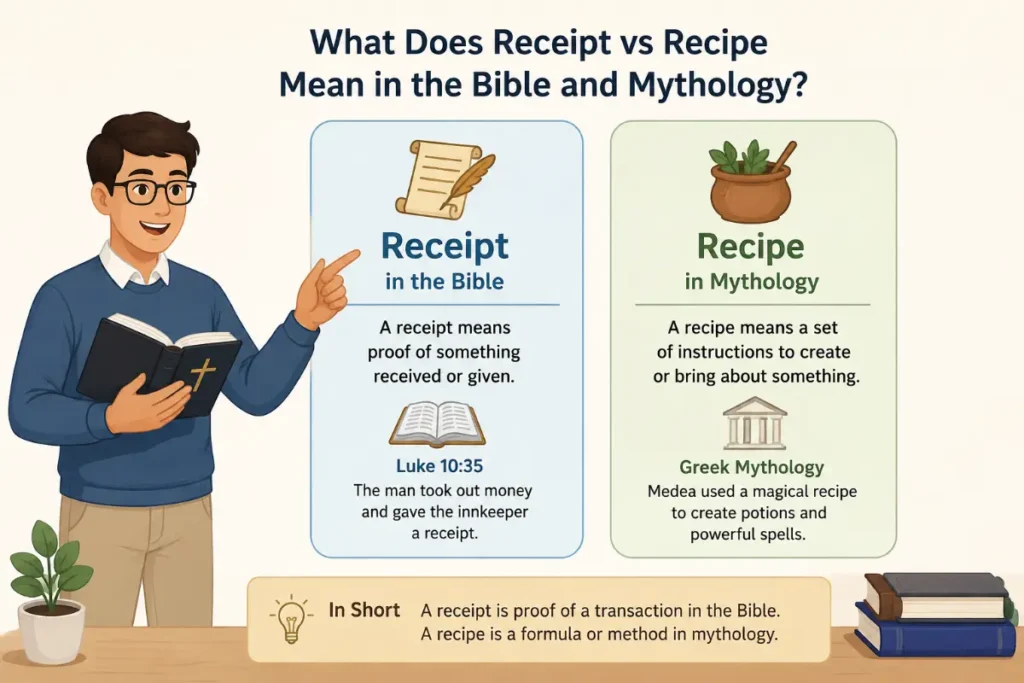 What Does Receipt vs Recipe Mean in the Bible and Mythology?