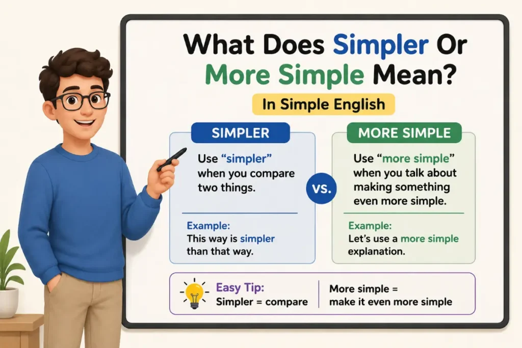 What Does Simpler Or More Simple Mean In Simple English?
