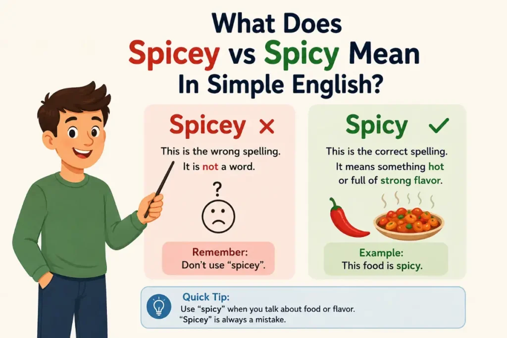 What Does Spicey vs Spicy Mean In Simple English?
