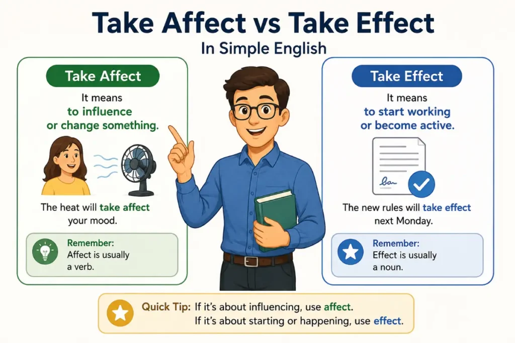 What Does Take Affect vs Take Effect Mean In Simple English.