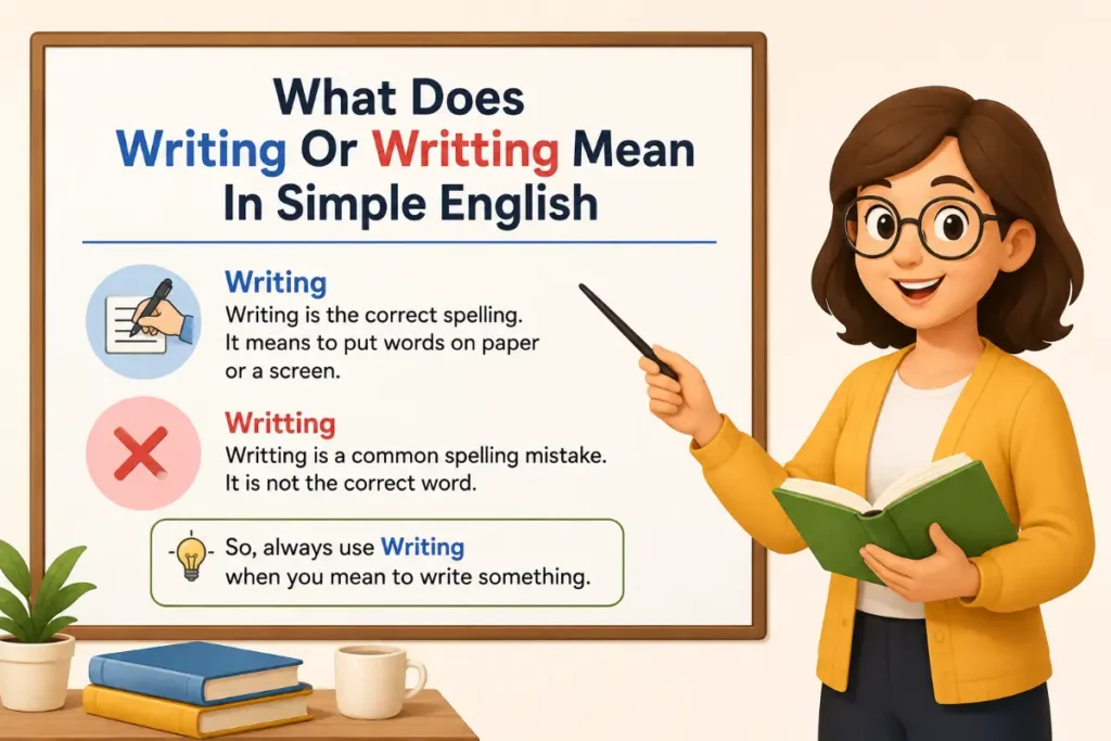 What Does Writing Or Writting Mean In Simple English