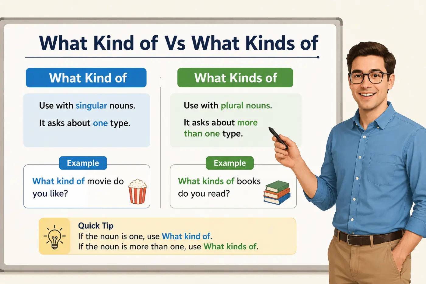 What Kind of Vs What Kinds of