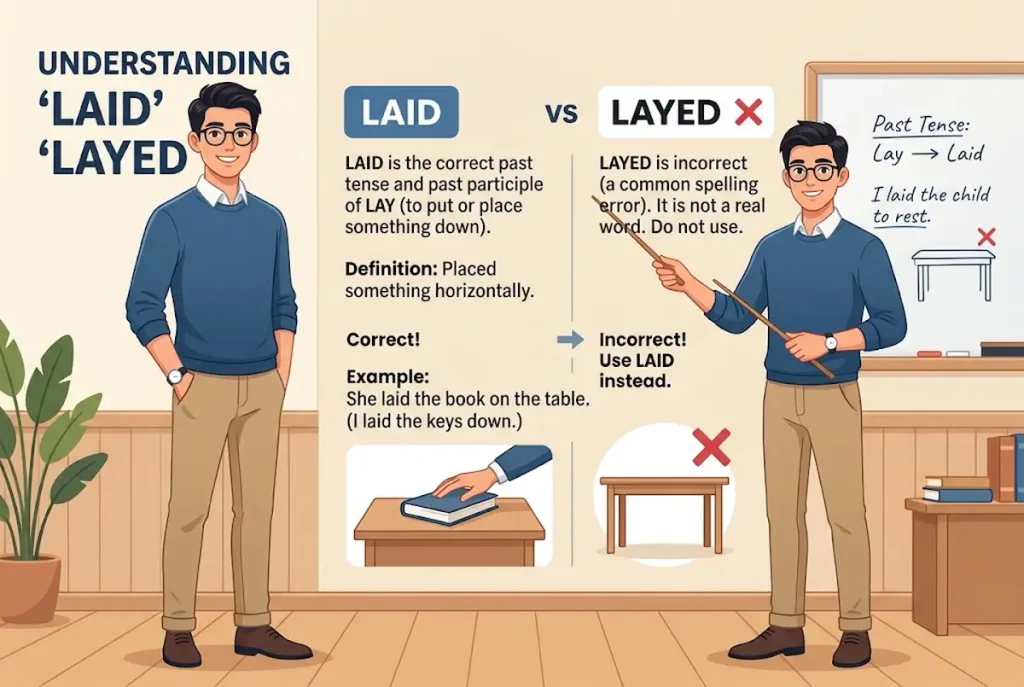 What Laid or Layed Means in Simple English