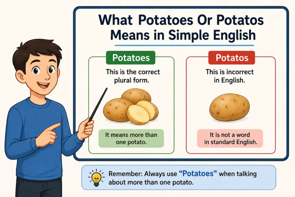 What Potatoes Or Potatos Means in Simple English