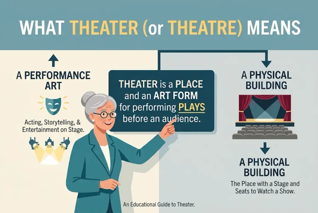What Theater or Theatre Means in Simple English