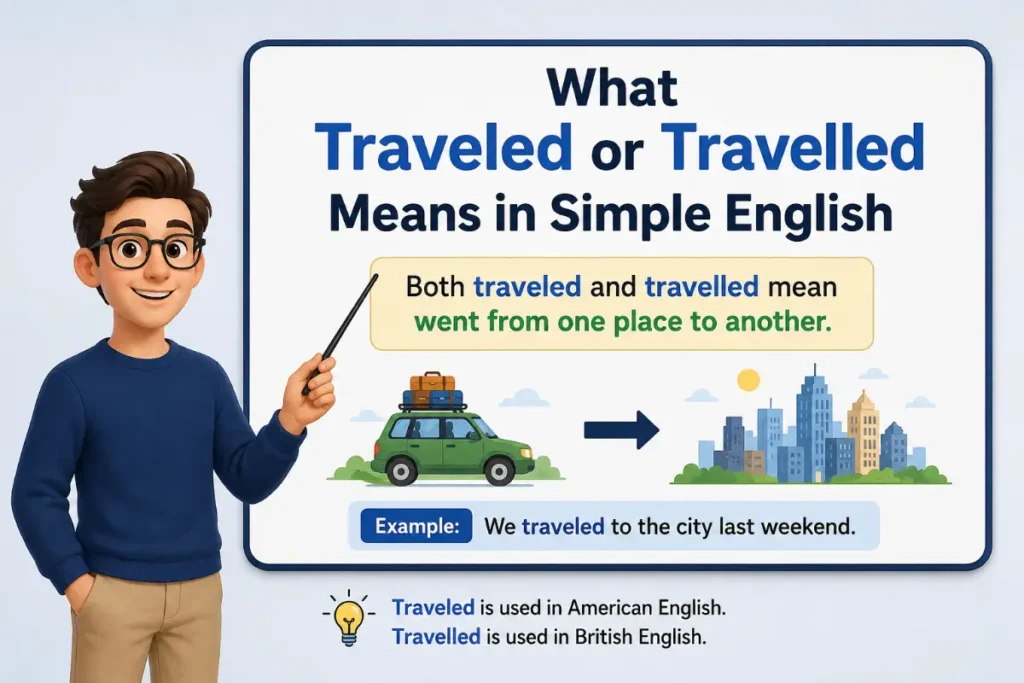 What Traveled or Travelled Means in Simple English