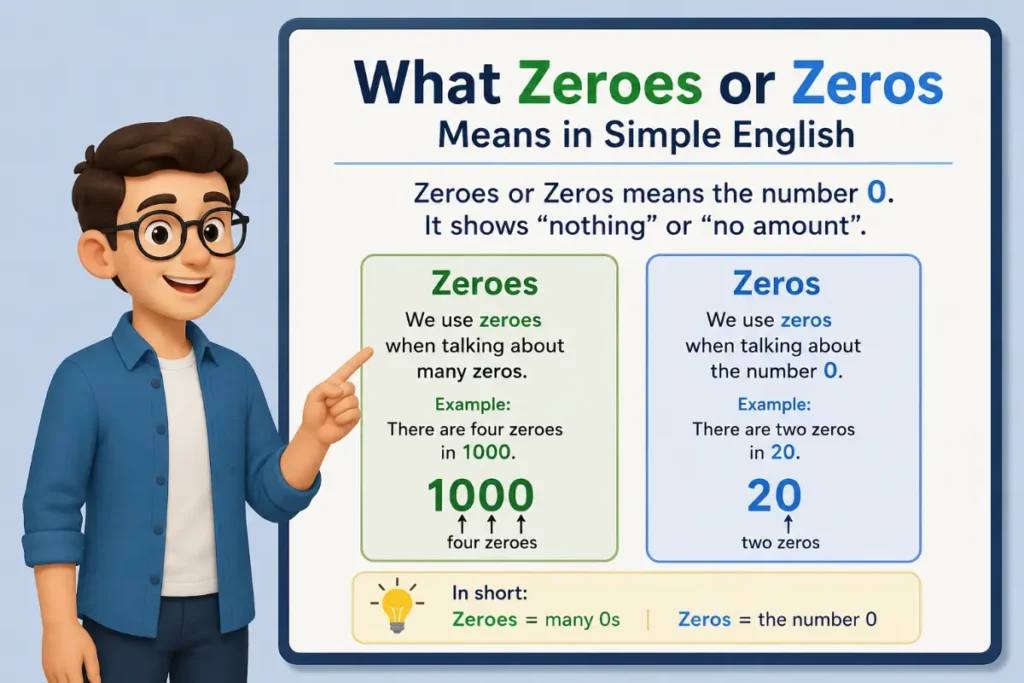 What Zeroes Or Zeros Means in Simple English