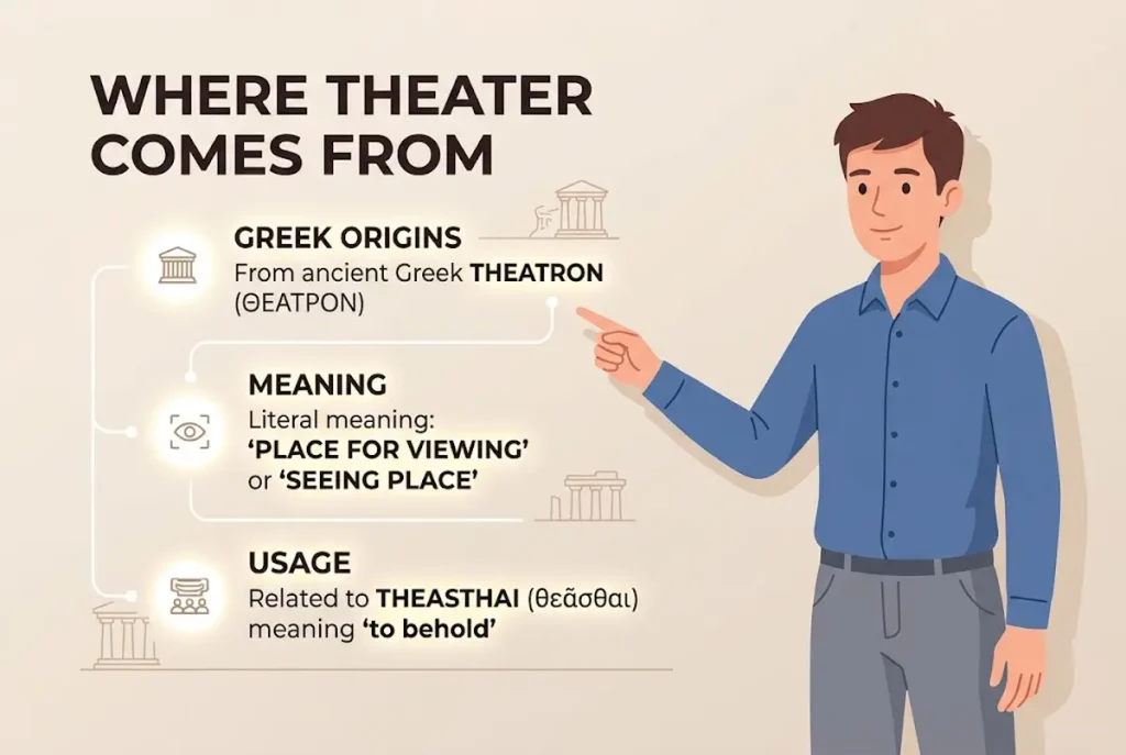 Where Theater or Theatre Word Comes From